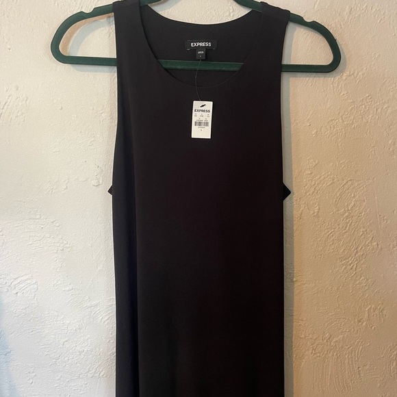 Express Elegant Black Maxi Dress With Open Back - Picture 3 of 7